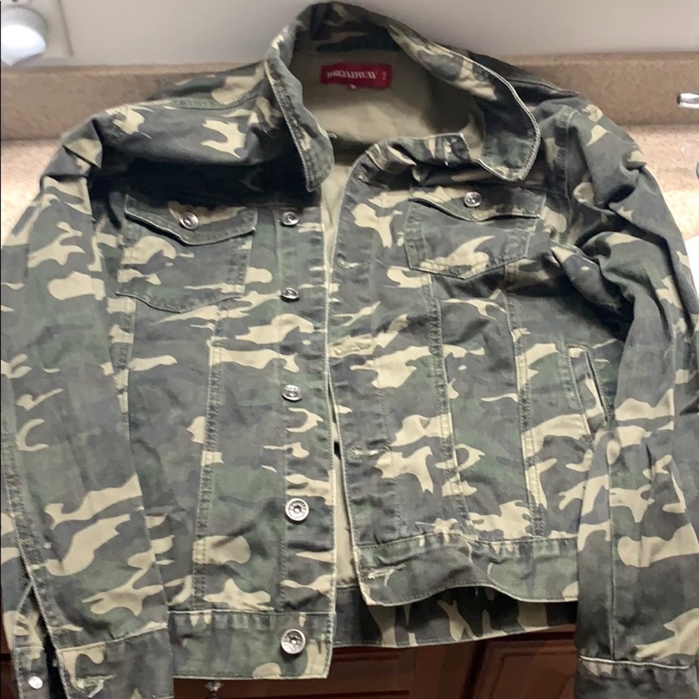 Camo denim jacket